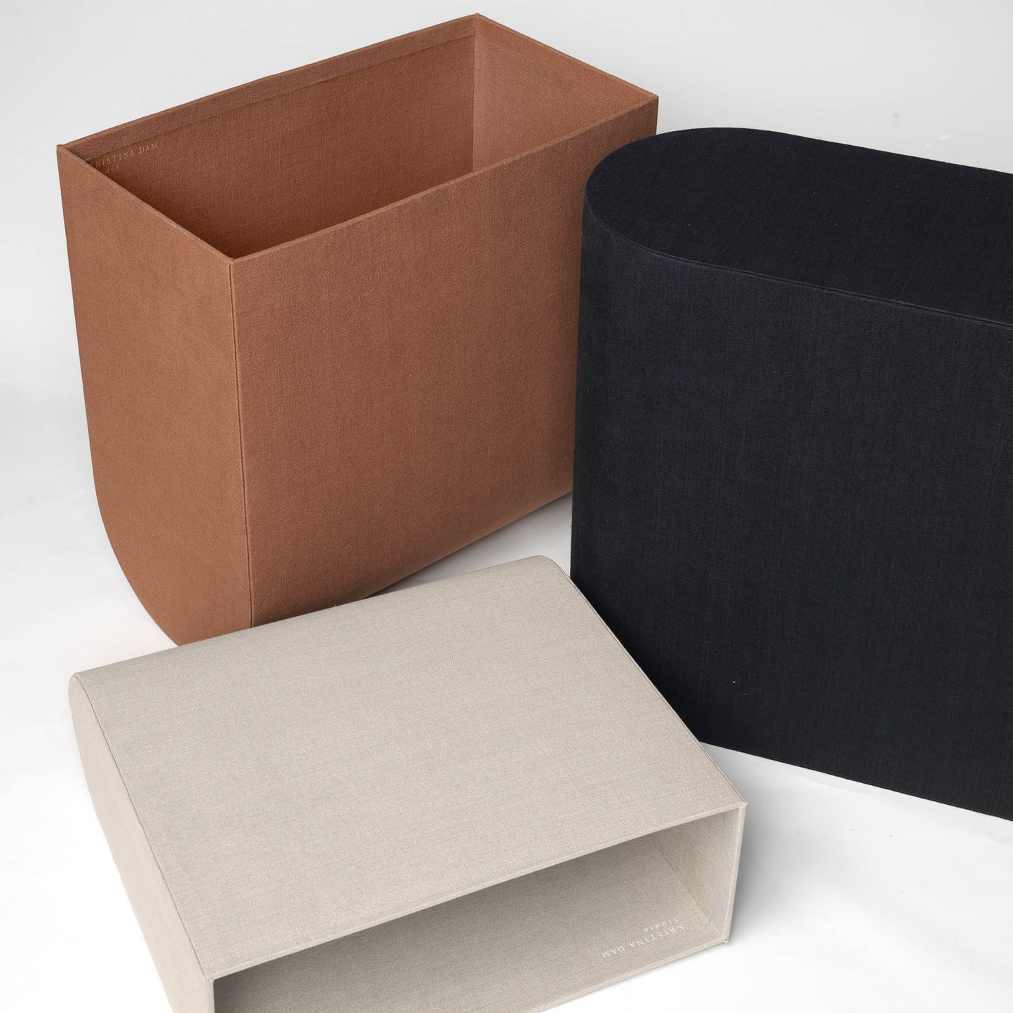 Curved Box Small Grey by Kristina Dam Studio