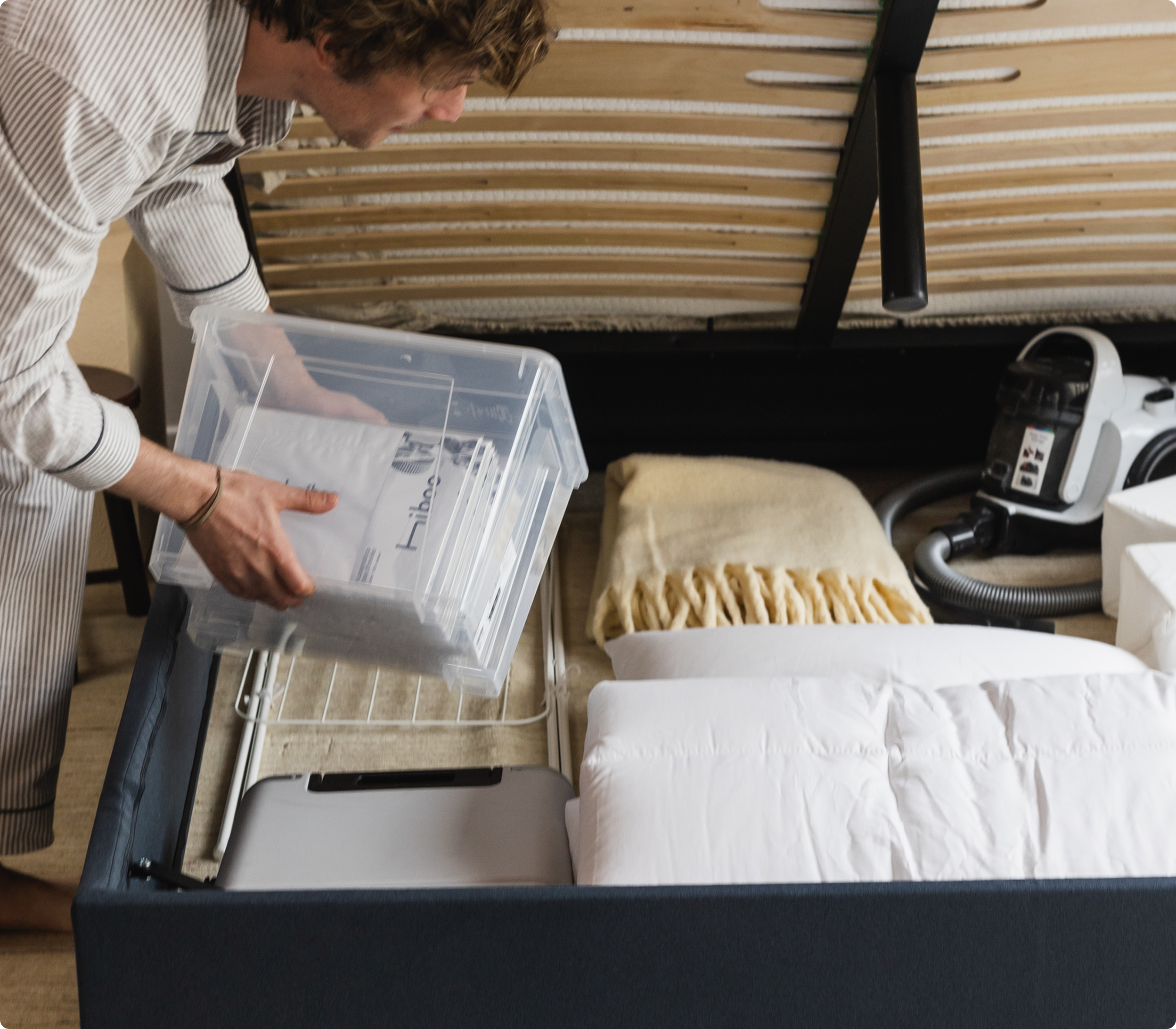 Lit coffre - Luca royal bleu